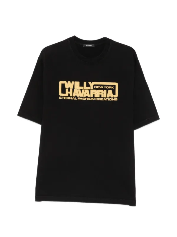 Willy Chavarria Eternal Fashion Creations Standard Logo-print T-shirt in Black