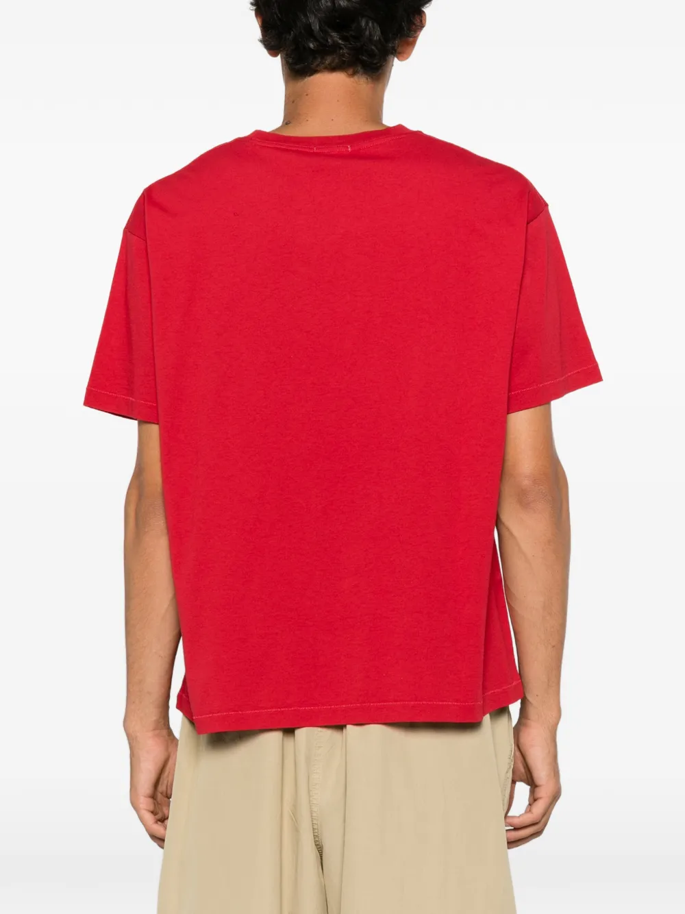 BODE Feed T-shirt met grafische print Rood