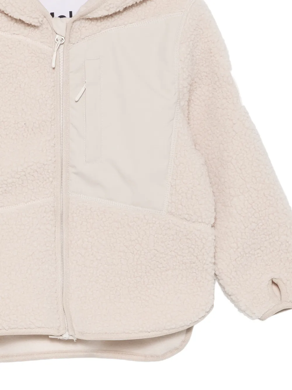 Molo Uberto fleece jack met capuchon Beige