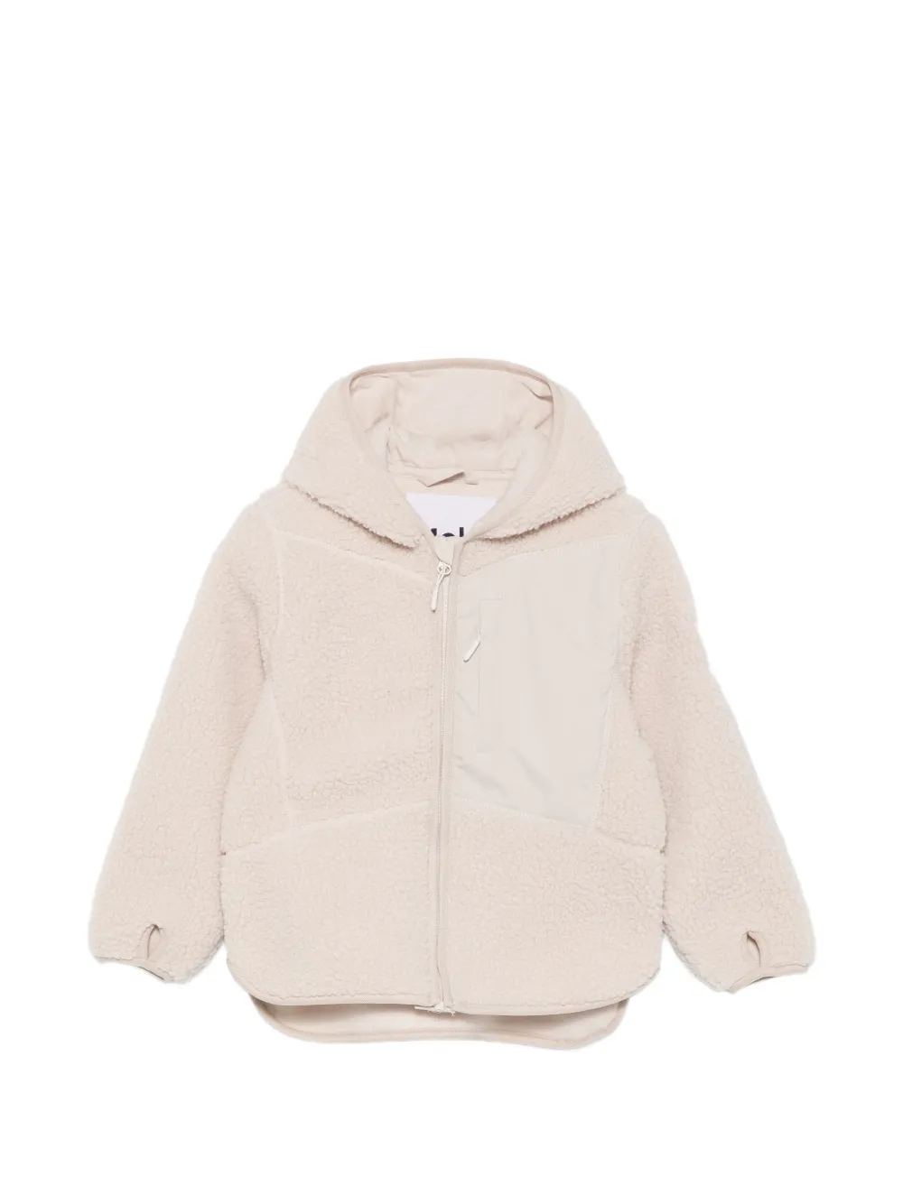 Molo Uberto hooded fleece jacket - Toni neutri