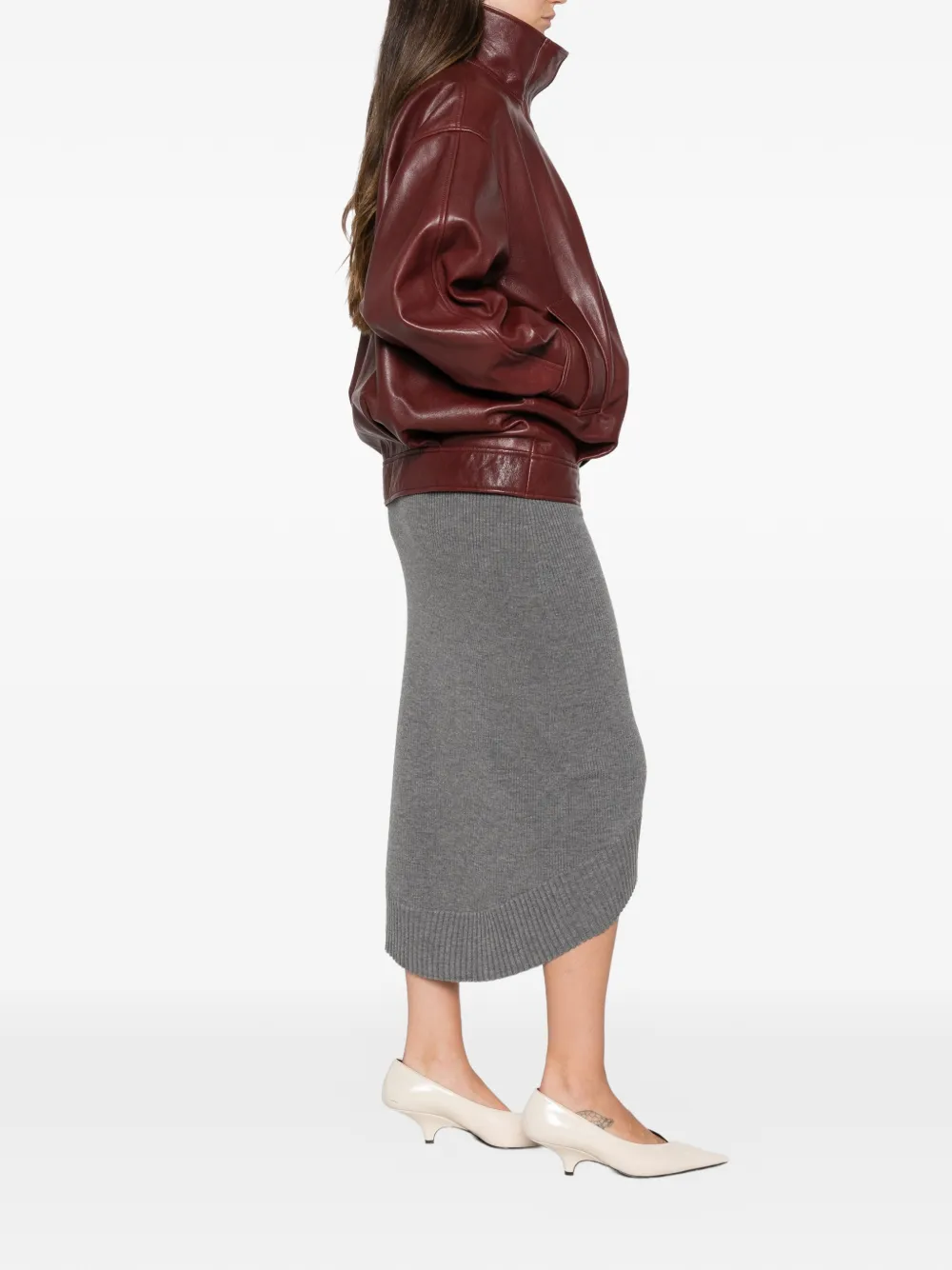 Victoria Beckham Asymmetrische rok Grijs