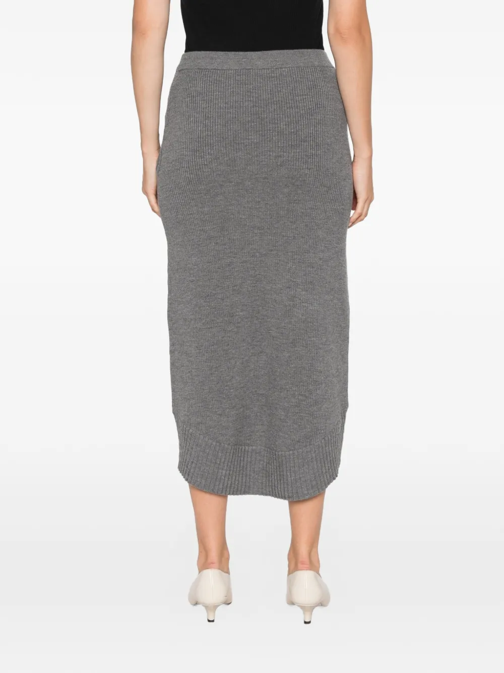 Victoria Beckham Asymmetrische rok Grijs