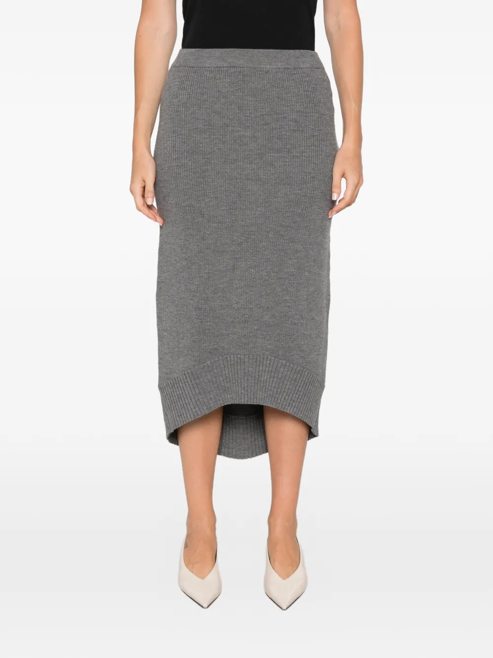 Victoria Beckham Asymmetrische rok Grijs