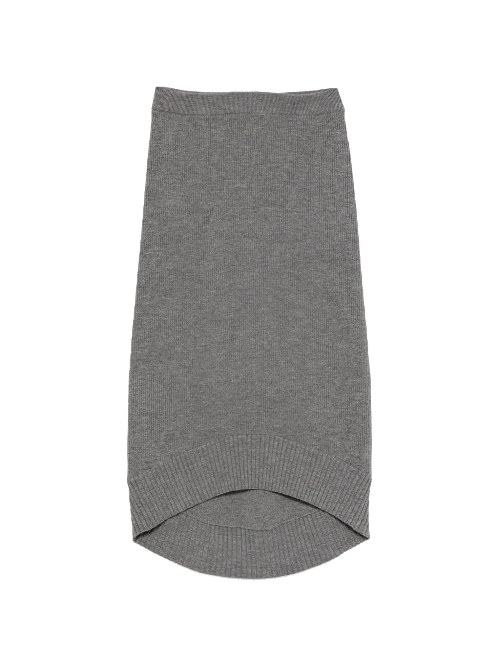 Victoria Beckham ribbed asymmetric skirt - Grigio