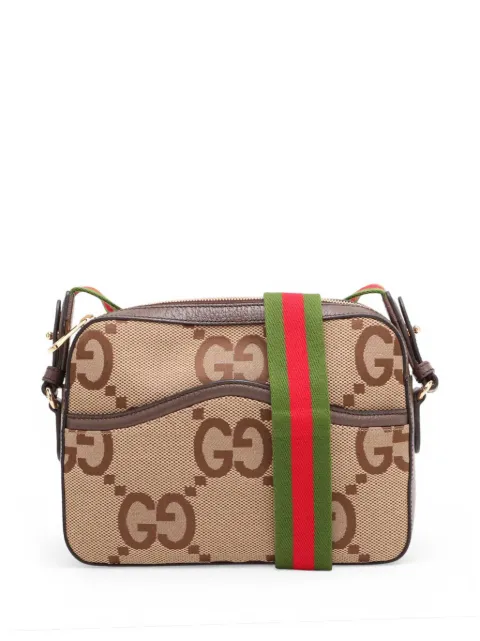 Gucci Pre-Owned 2016-2026 Jumbo GG Canvas Web crossbody bag