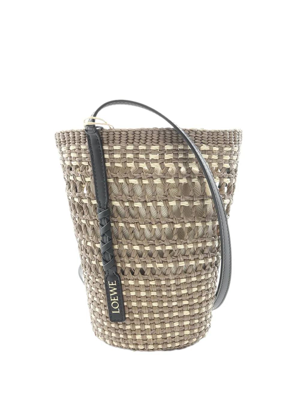 Loewe Pre-Owned 2010-2026 Raffia Blade Pocket shoulder bag - Marrone
