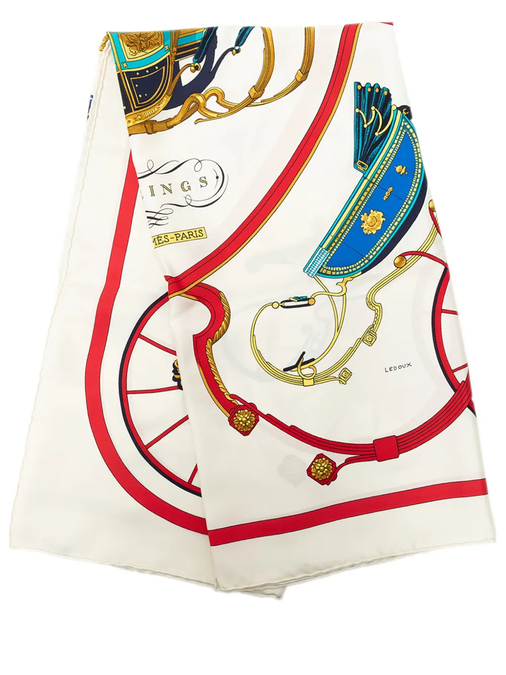 Hermès Pre-Owned 20th Century Springs Silk Scarf 90 scarves - Bianco