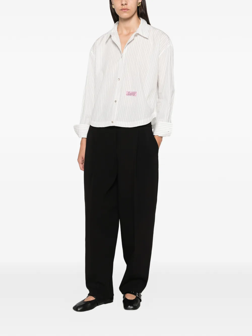 Essentiel Antwerp Blouse met krijtstreep Wit