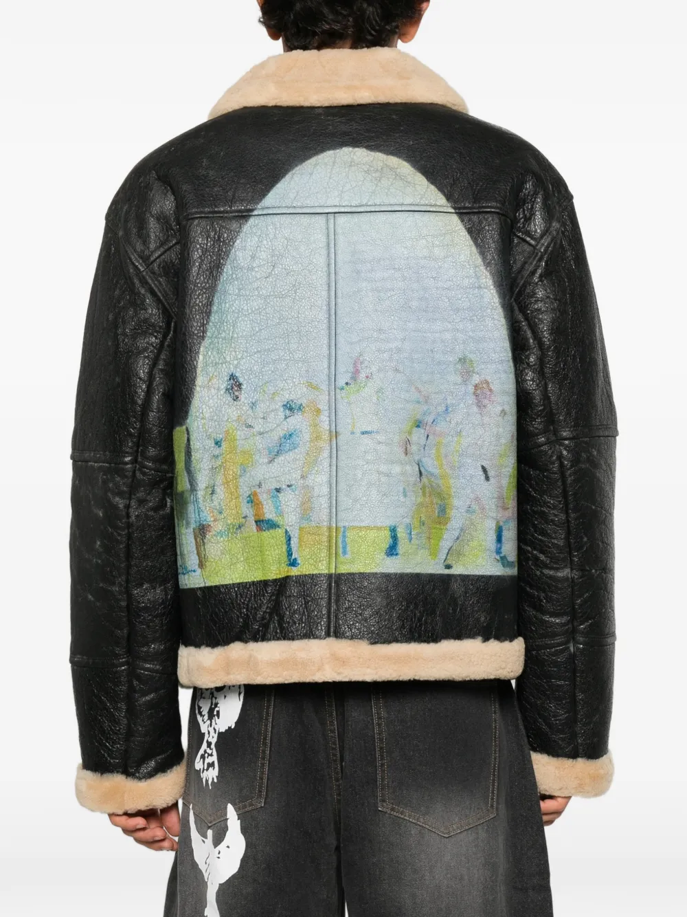 KidSuper Jack met lammy afwerking en grafische print Zwart