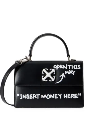 Off-White Jitney 1.4 Leather Tote Bag | Black | FARFETCH