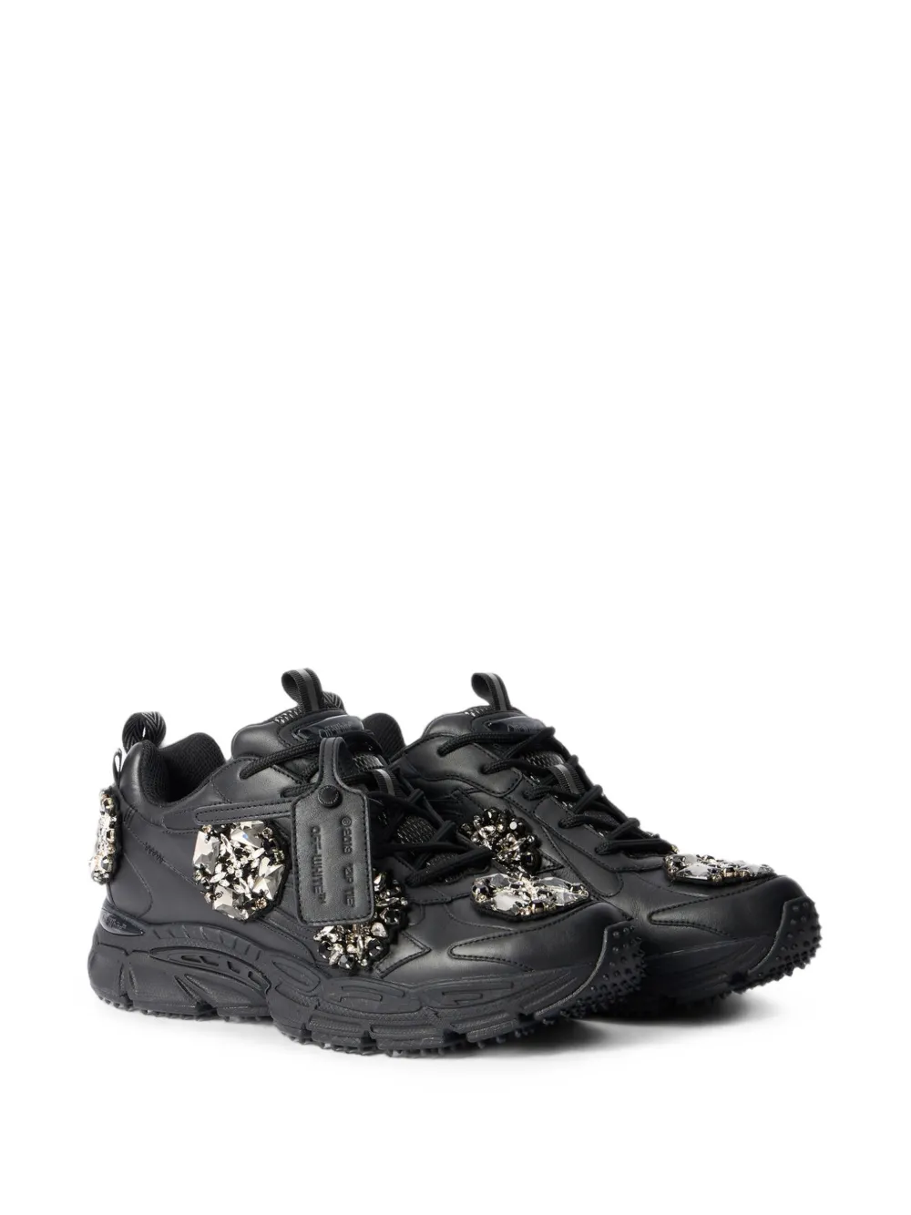 Off-White Be Right Back bejeweled sneakers Zwart