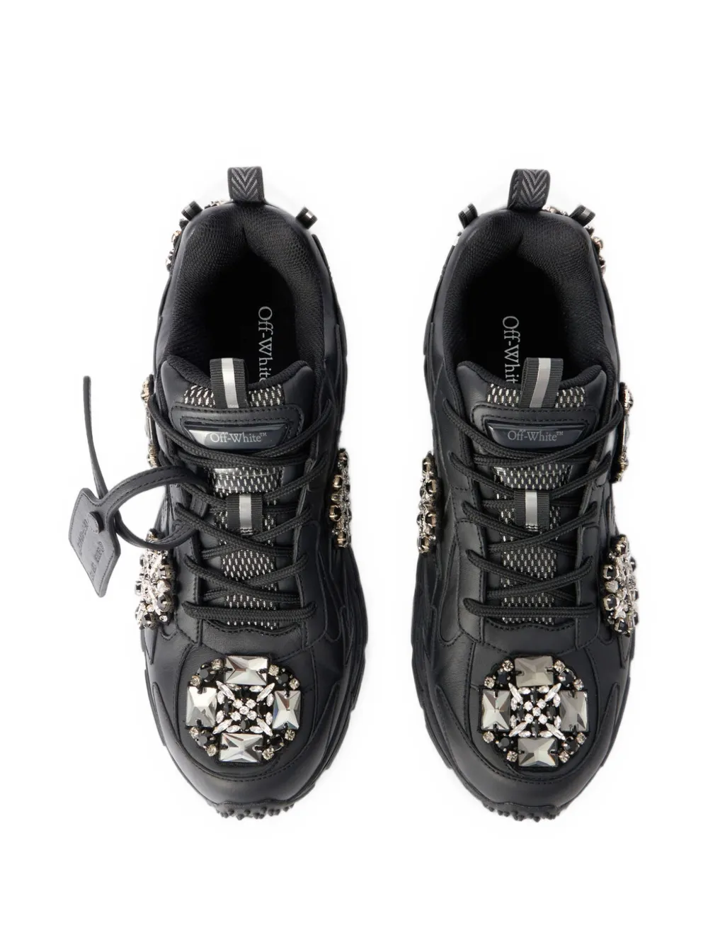 Off-White Be Right Back bejeweled sneakers Zwart