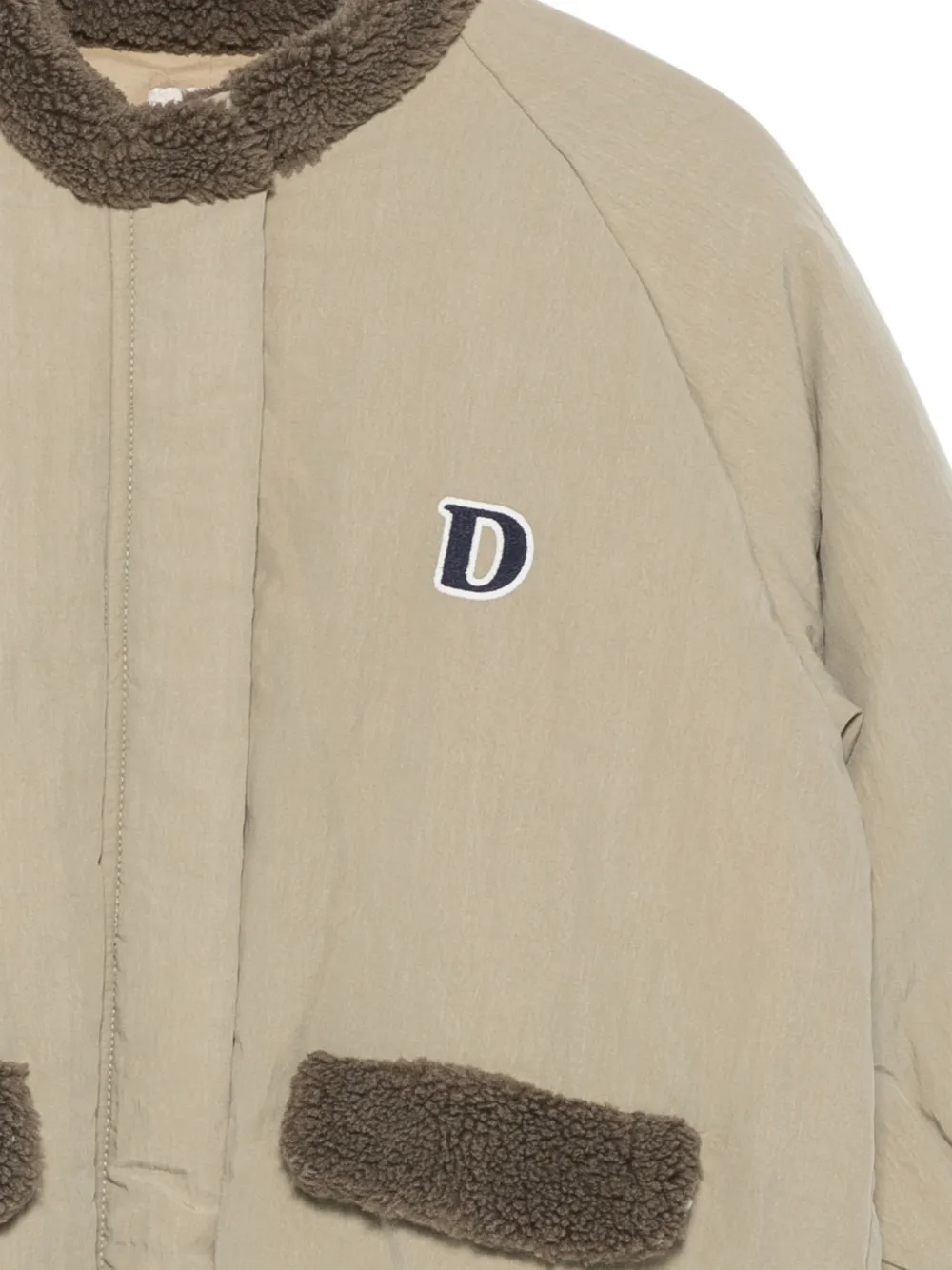Donsje Oscor bomberjack met logo-patch Groen