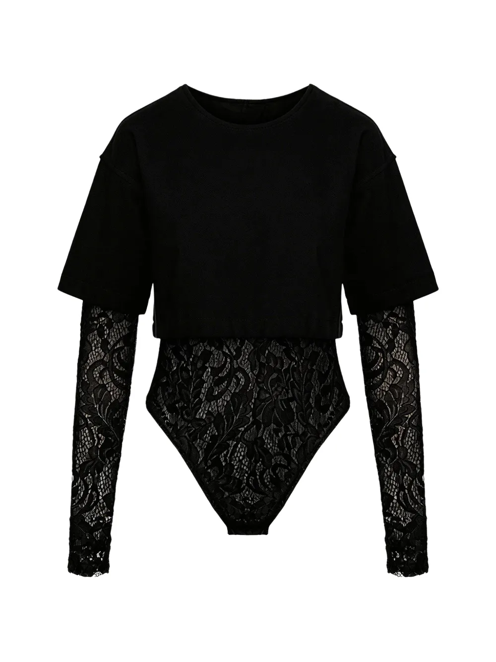HAMZA Osaka lace-body top
