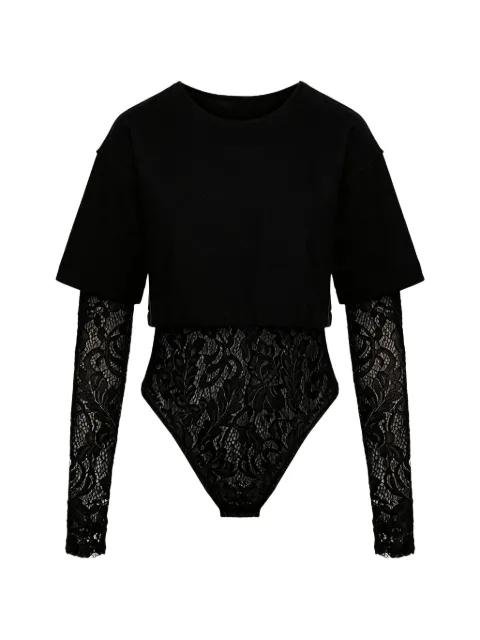 HAMZA Osaka lace-body top