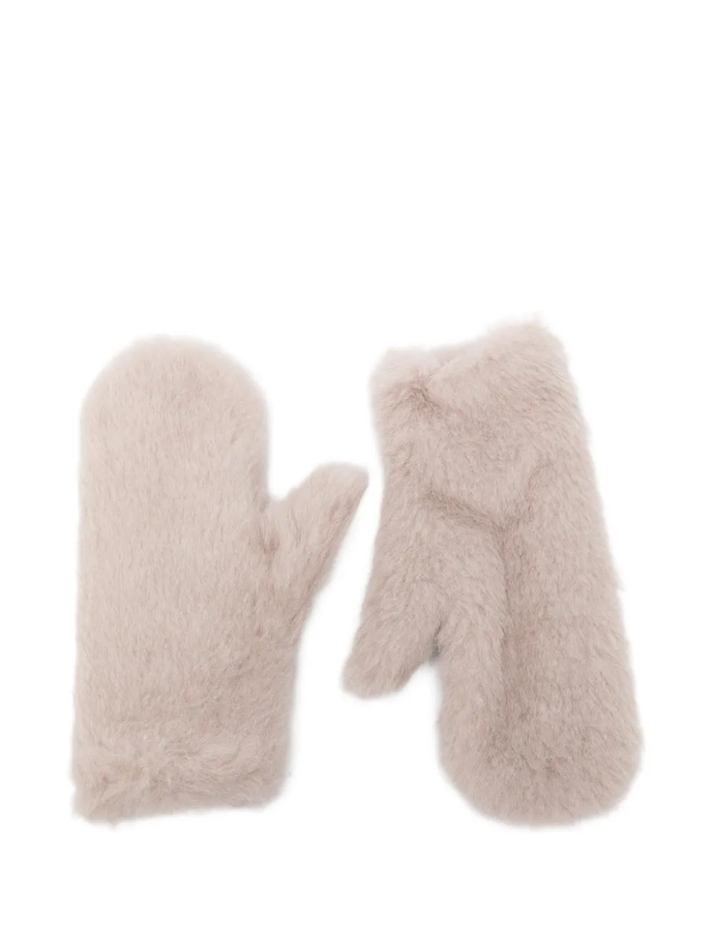 Max Mara fur-textured mittens
