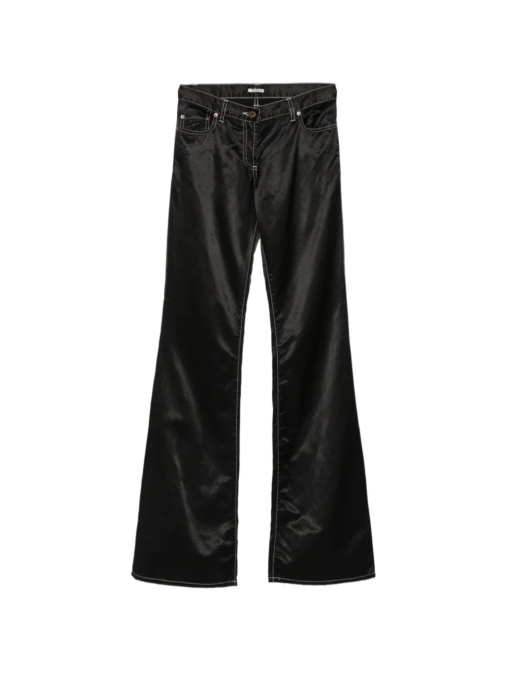 Miu Miu Pre-Owned Pantaloni con cuciture a contrasto anni 2000 - Nero