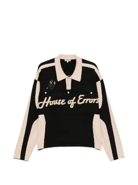 House of errors logo-embroidered polo-collar polo shirt