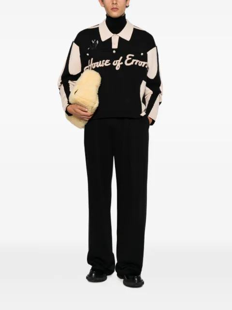 House of errors logo-embroidered polo-collar polo shirt