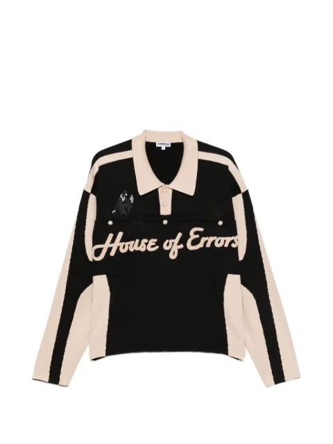 House of errors logo-embroidered polo-collar polo shirt