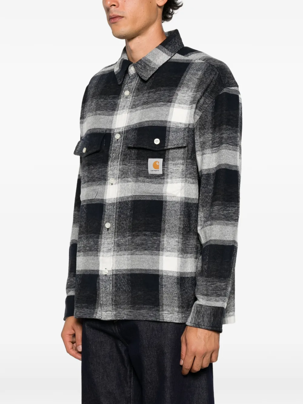 Carhartt WIP Esterson overhemd met logo-patch Blauw