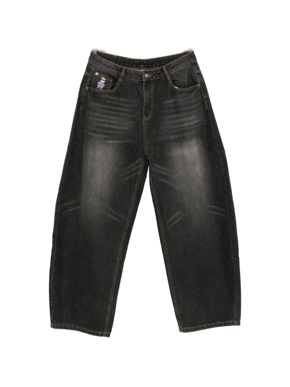 KidSuper graphic-print wide-leg jeans - Nero