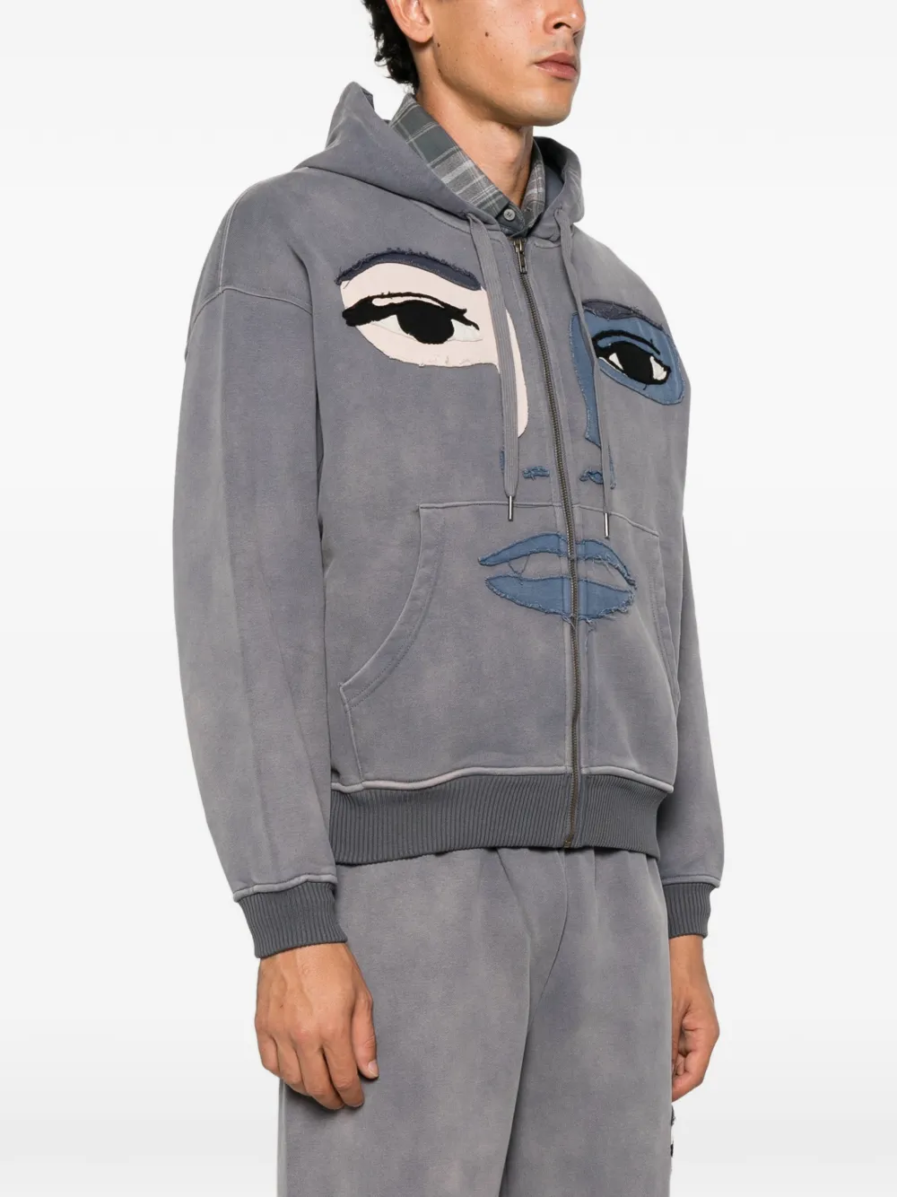 KidSuper Hoodie met patchwork Grijs
