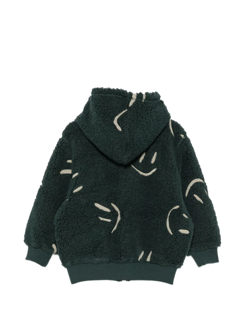 Molo Hazzy fleece hoodie met smiley-print Groen