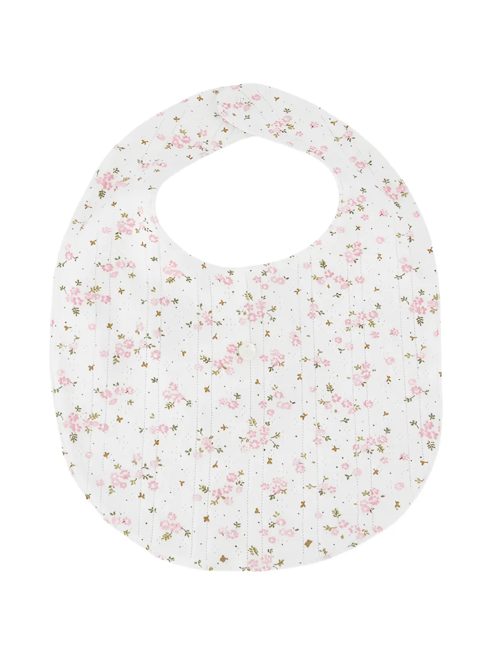 Tartine Et Chocolat floral-print pointelle-knit bib - Bianco