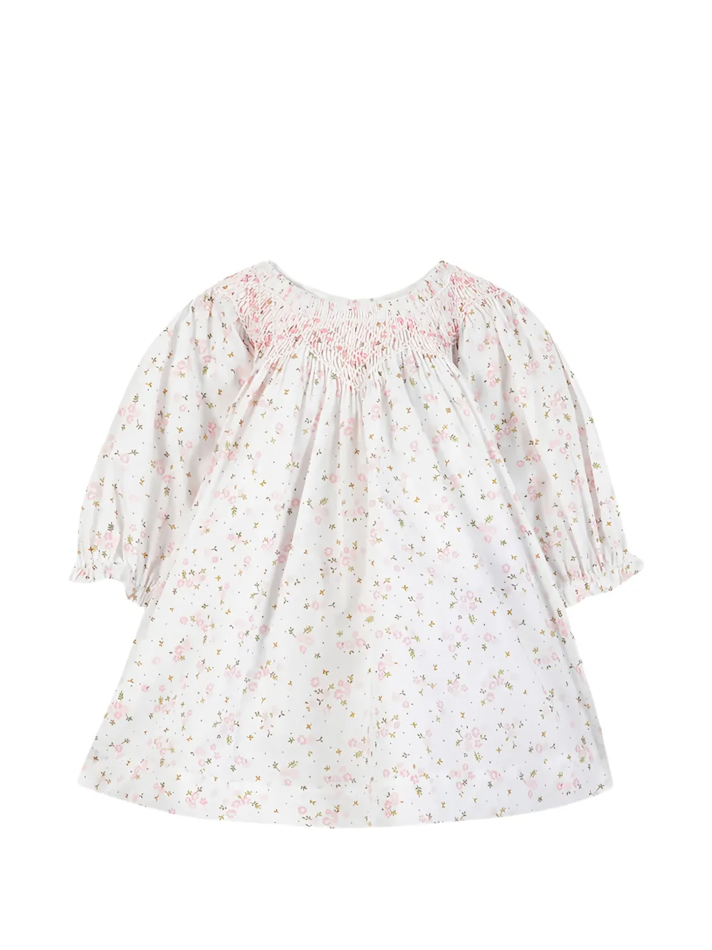 Tartine Et Chocolat floral-print smocked dress - Bianco