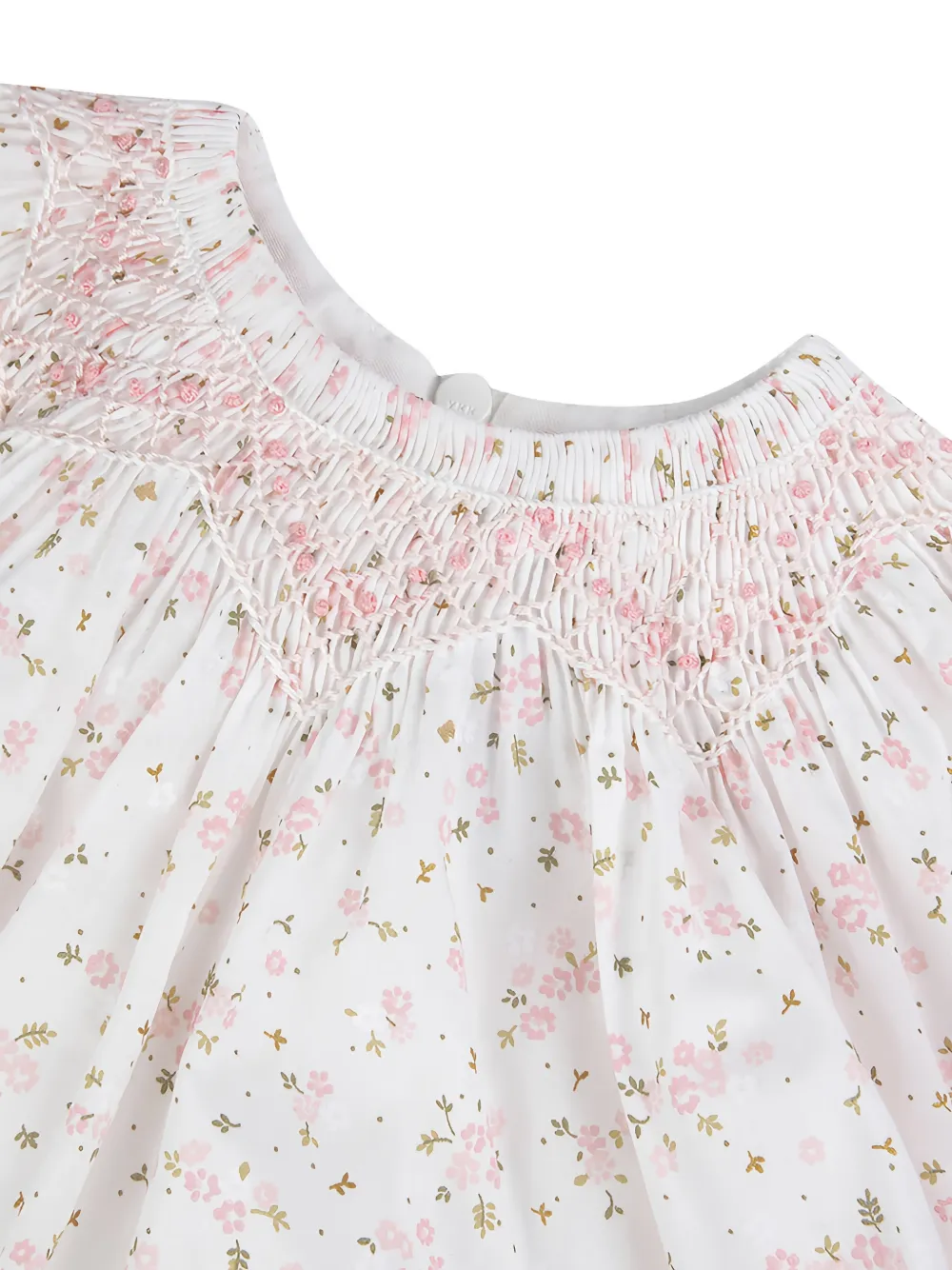Tartine Et Chocolat Gesmockte jurk met bloemenprint Wit