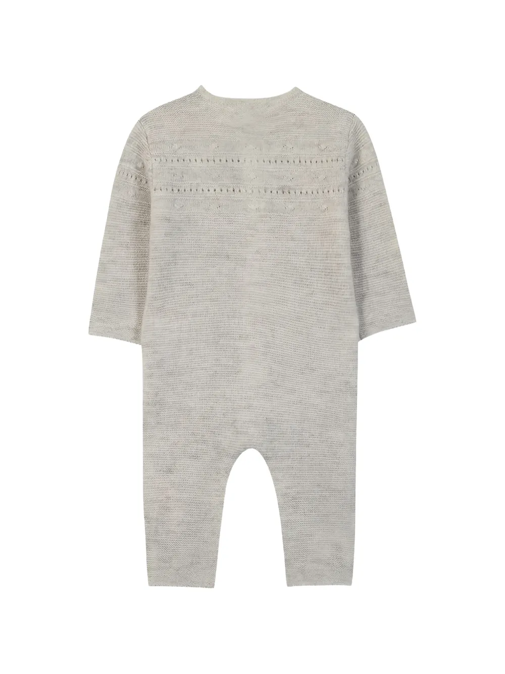 Tartine Et Chocolat Pointelle gebreide jumpsuit met knopen Beige