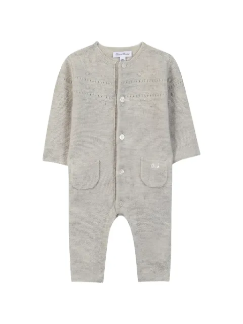 Tartine Et Chocolat pointelle-knit button-up jumpsuit