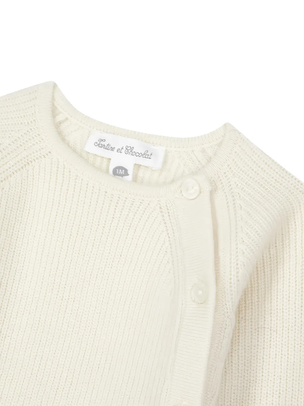 Tartine Et Chocolat Ribgebreide jumpsuit met raglan mouwen Beige