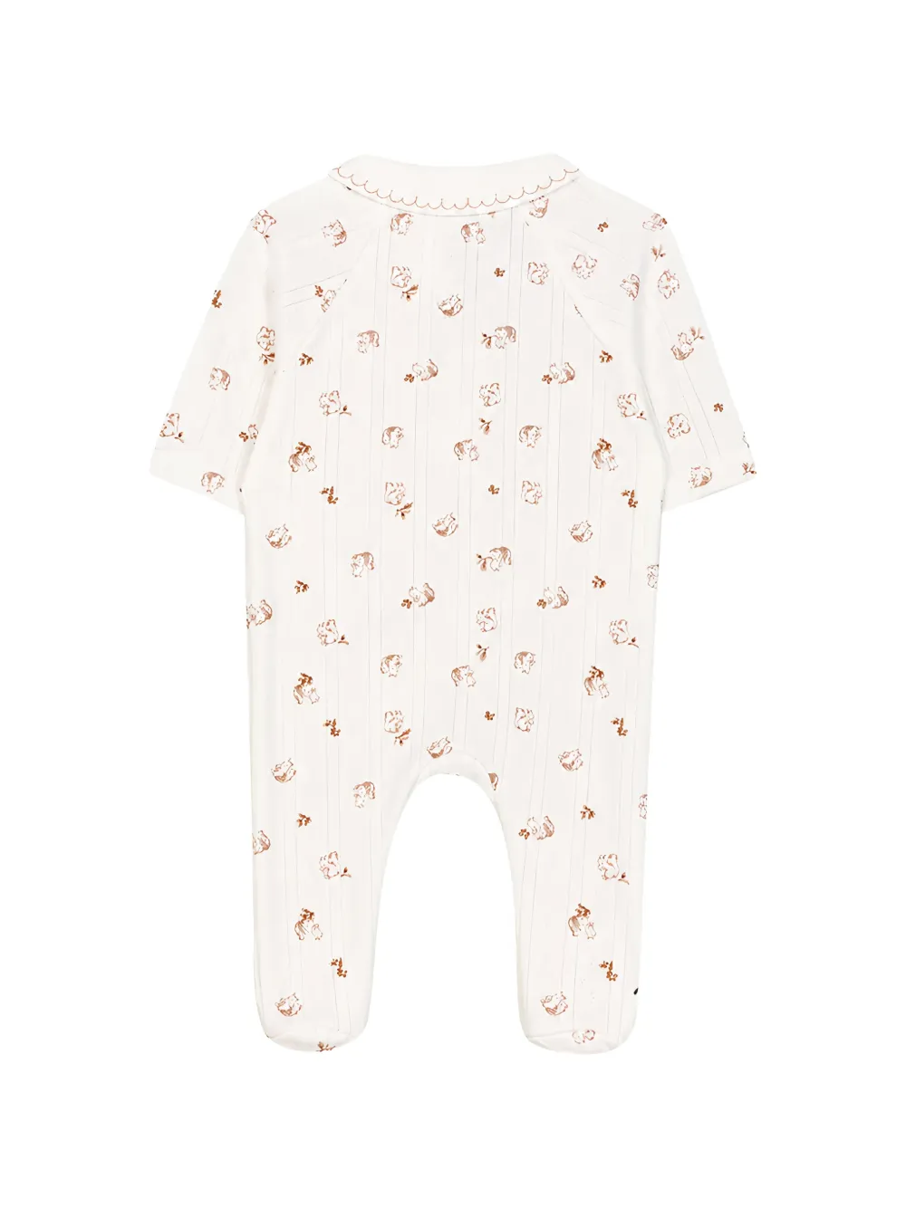 Tartine Et Chocolat squirrel-print scalloped-collar pajamas Beige