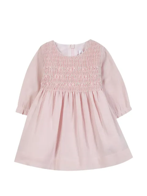 Tartine Et Chocolat smocked floral-embroidered dress