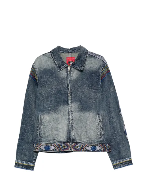 KidSuper chaqueta vaquera con cuentas bordadas