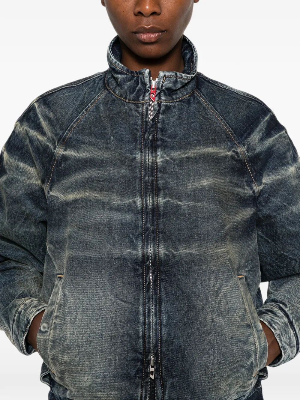 Diesel Jack met raglan mouwen en vervaagd effect Blauw