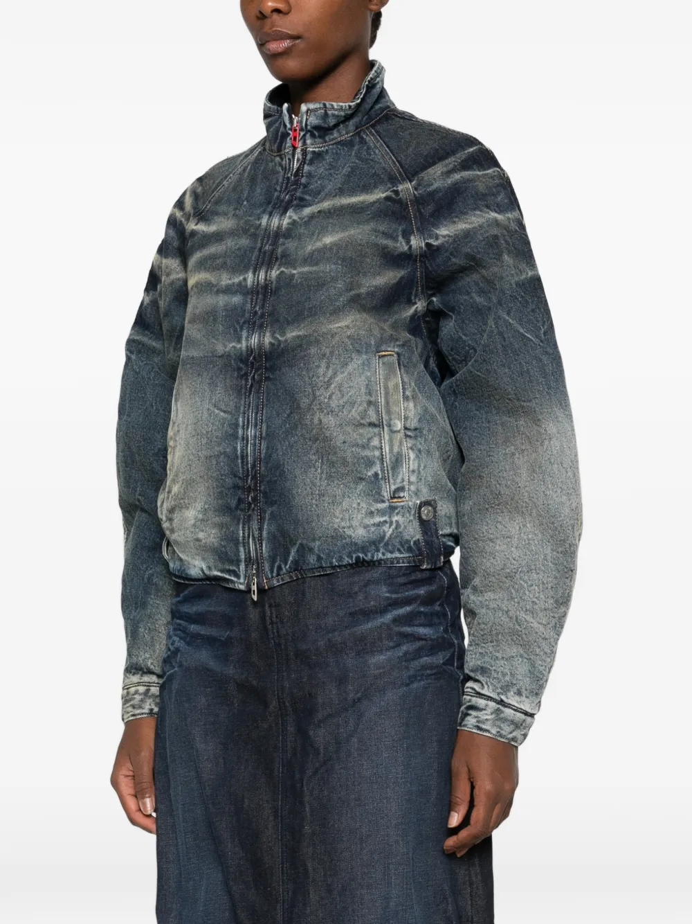 Diesel Jack met raglan mouwen en vervaagd effect Blauw