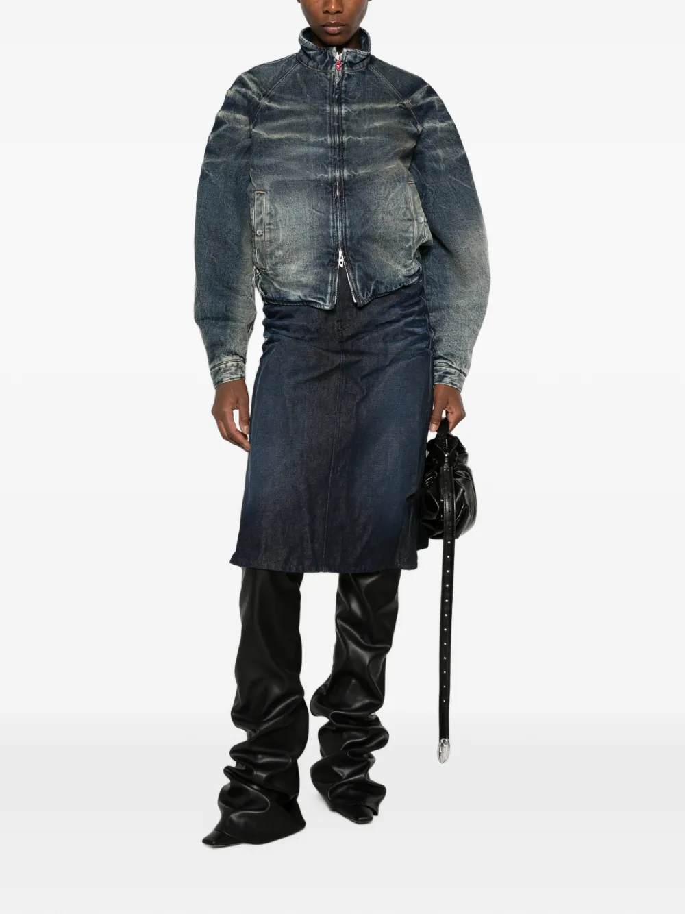 Diesel Jack met raglan mouwen en vervaagd effect Blauw