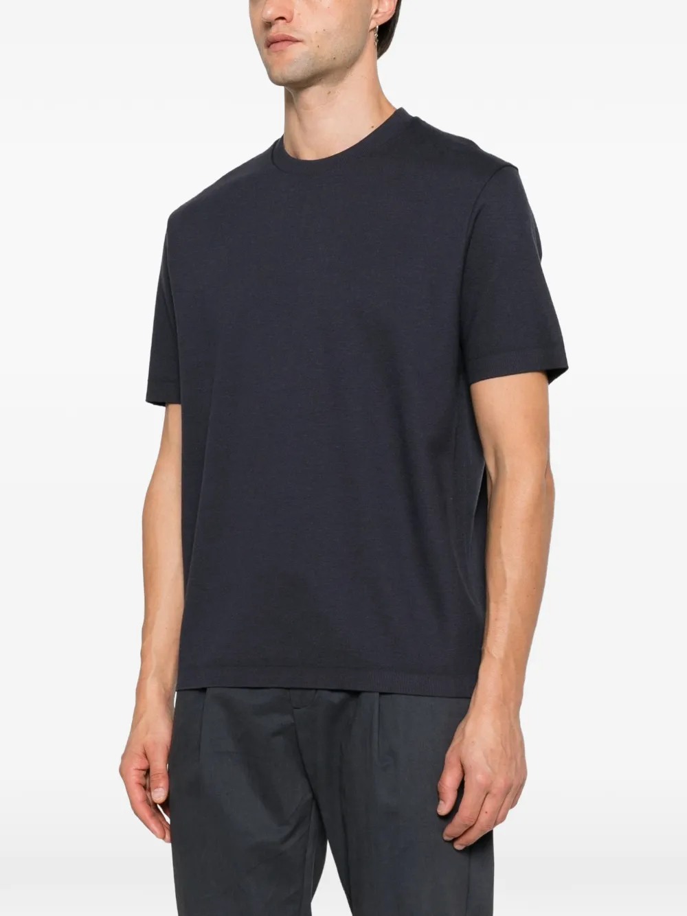 Herno T-shirt met ronde hals Blauw