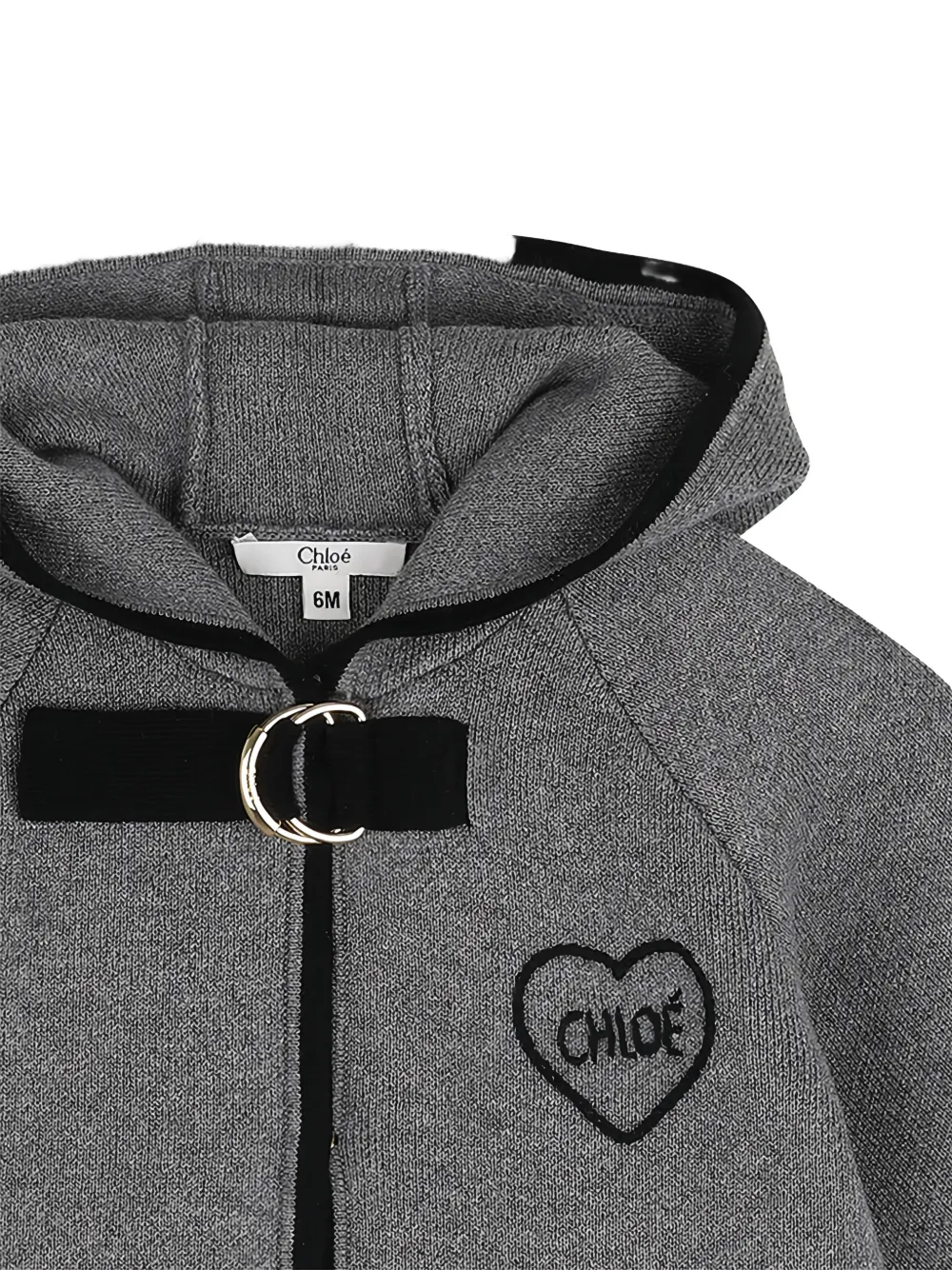 Chloé Kids Cape met geborduurd logo Grijs