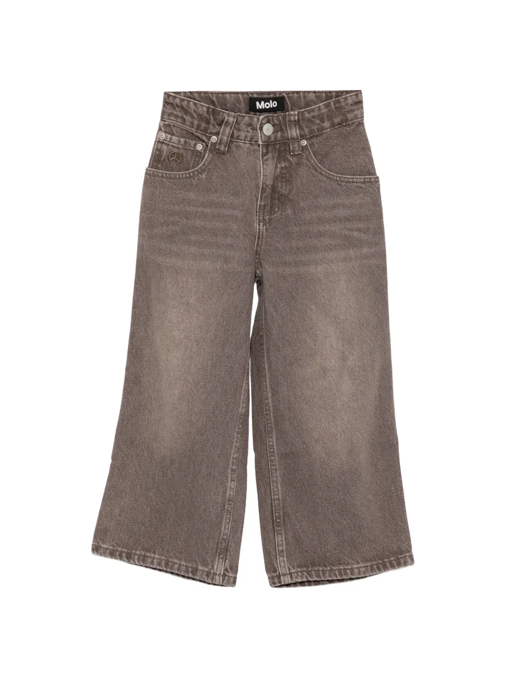 Molo faded-effect wide-leg jeans - Marrone