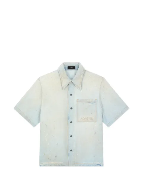 AMIRI crystals oversized denim shirt
