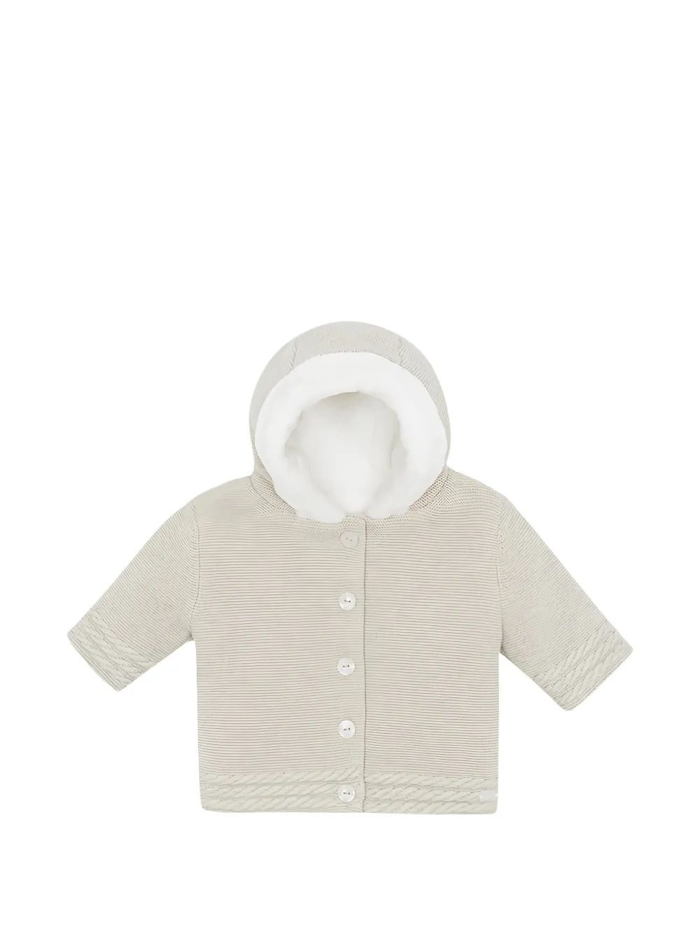 Tartine Et Chocolat cable-knit hooded coat - Toni neutri