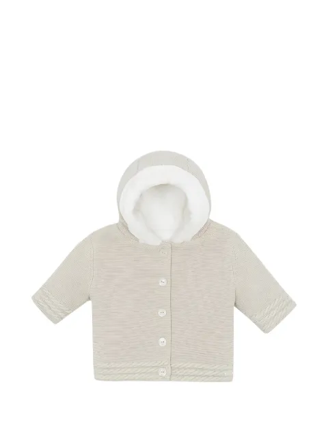 Tartine Et Chocolat cable-knit hooded coat