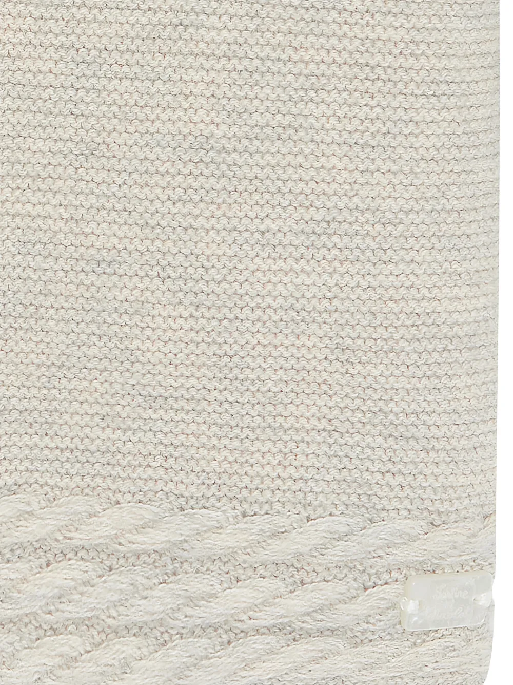 Tartine Et Chocolat cable-knit hooded coat Beige