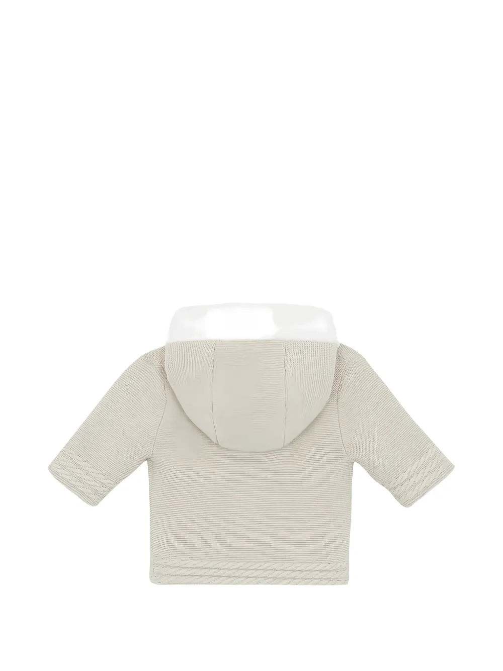 Tartine Et Chocolat cable-knit hooded coat Beige