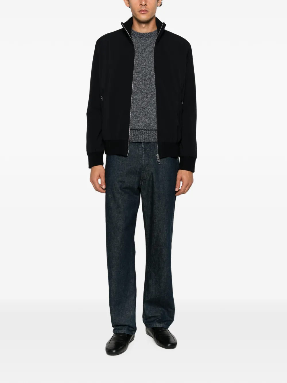 Montecore Zip-up Bomber Jacket In Black