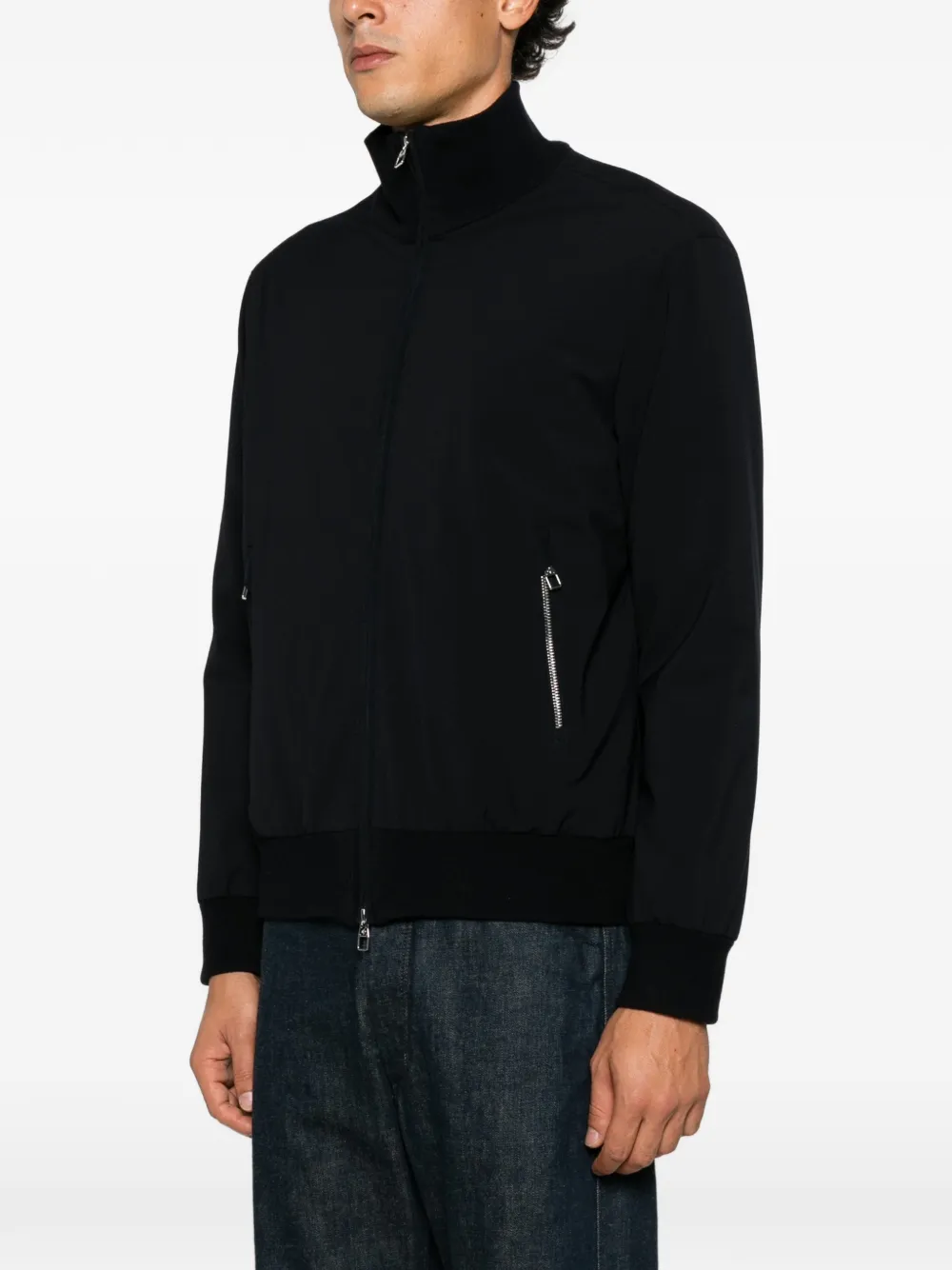 Montecore Zip-up Bomber Jacket In Black